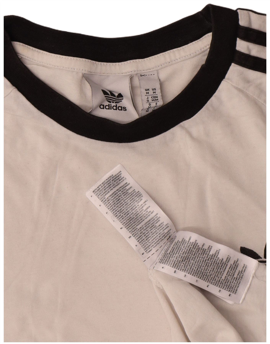 Adidas Męski T-shirt Top Średniej Białej Bawełny