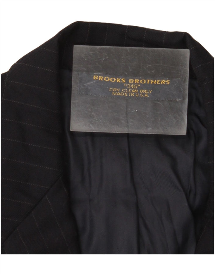 BROOKS BROTHERS Męska marynarka 346 UK 38 Średni granatowy w prążki