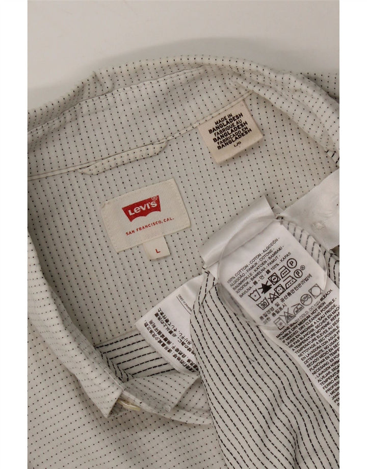 Koszula męska Levi's, duża, bawełniana w białe cętki