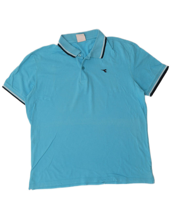 Męska koszulka polo Diadora XL, niebieska, bawełniana