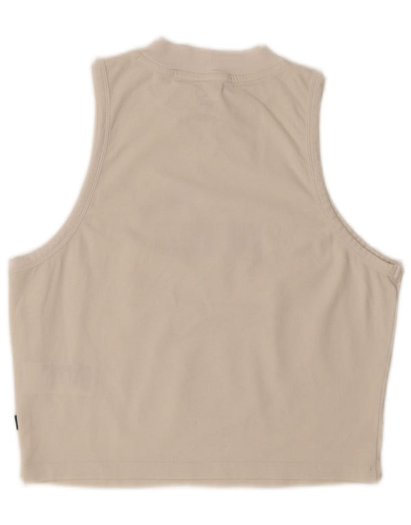Damska kamizelka Puma Crop Graphic UK 14, duża, złamanej bieli, bawełniana