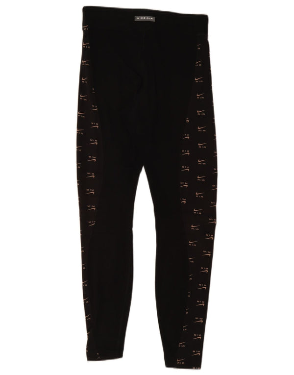Damskie legginsy Nike Graphic UK 10, małe, czarne