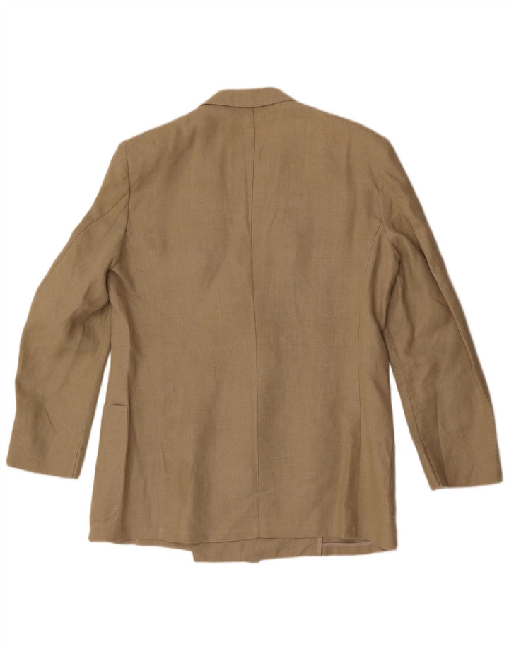 High Sky Mens Double Breasted Blazer Jacket UK 38 Medium Beige