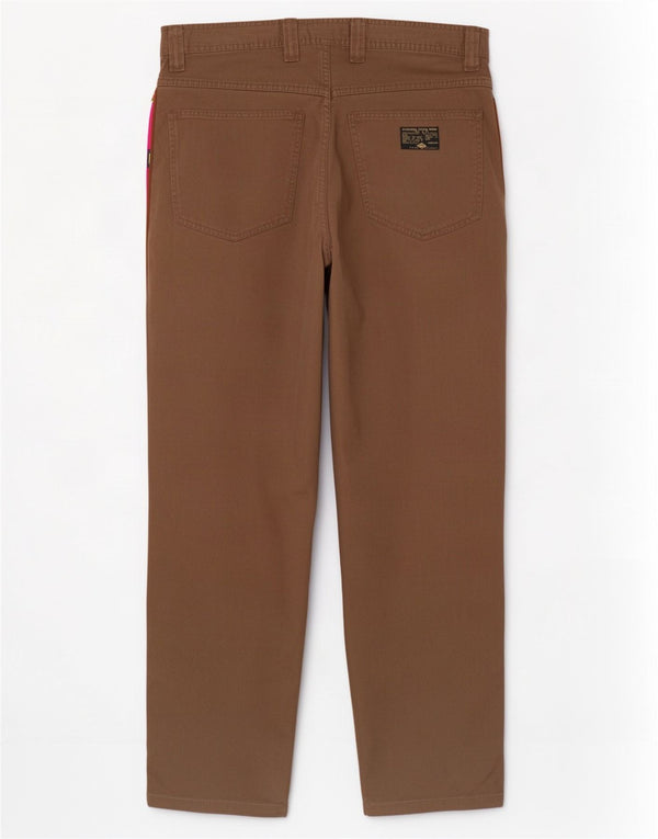 Damskie spodnie codzienne Stefanel z wysokim stanem IT 48 XL W34 L31 Brązowe geometryczne