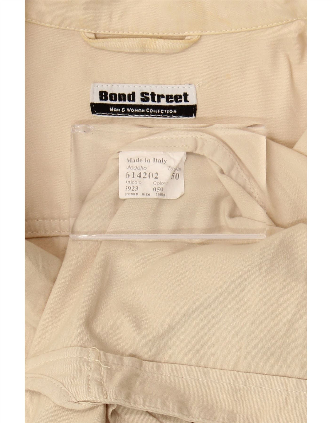 Damska marynarka Bond Street zapinana na 5 guzików IT 50 XL, beżowa bawełna