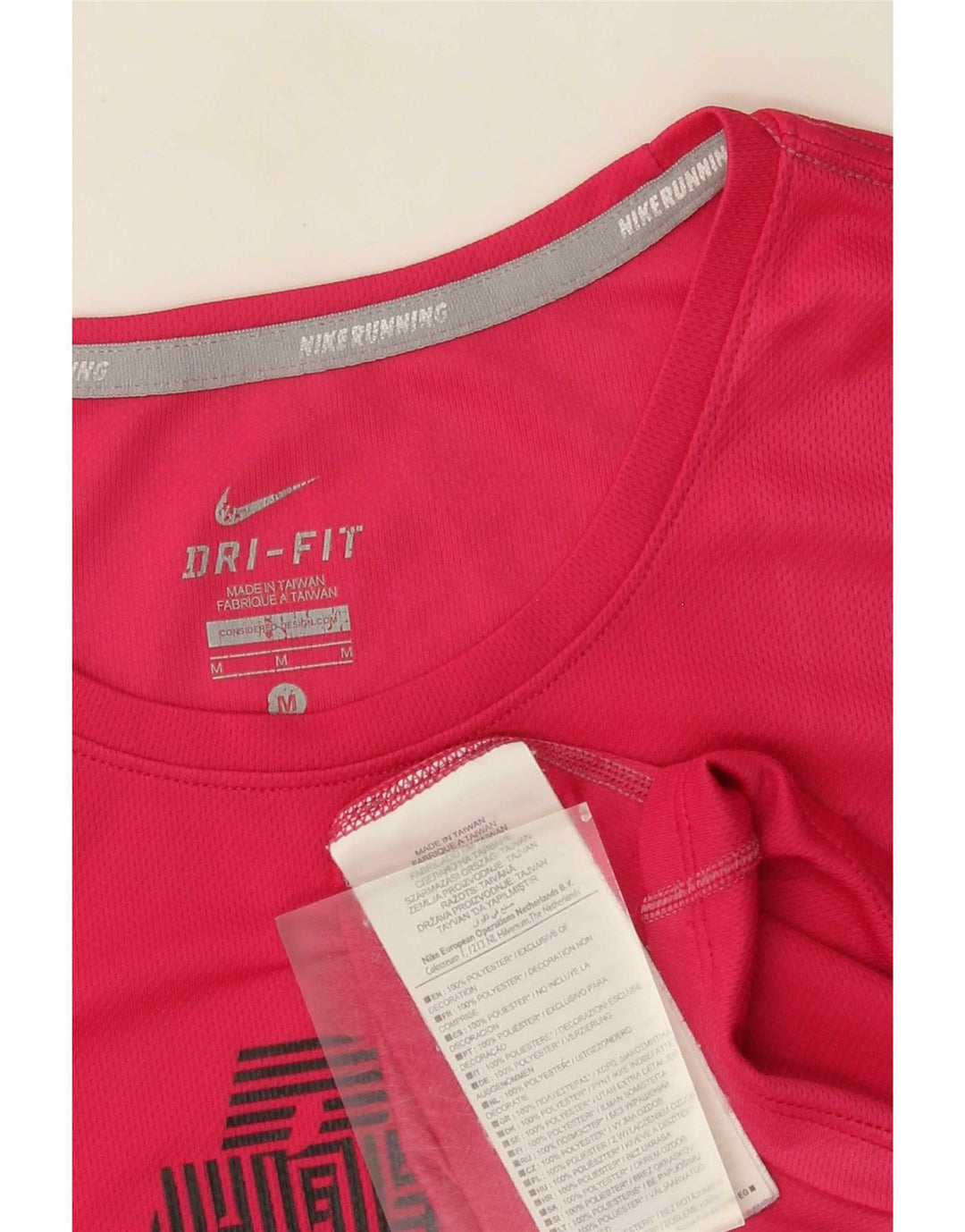 Damska koszulka Nike Dri Fit z grafiką Top UK 12, średni różowy poliester