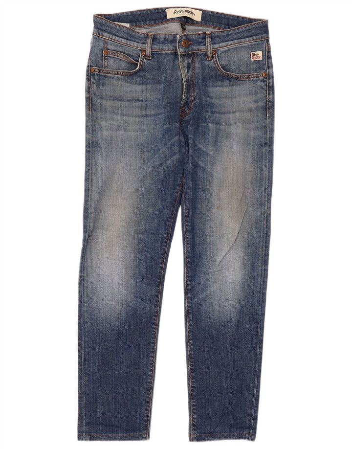 Damskie jeansy slim Roy Rogers W33 L33 Niebieskie bawełniane