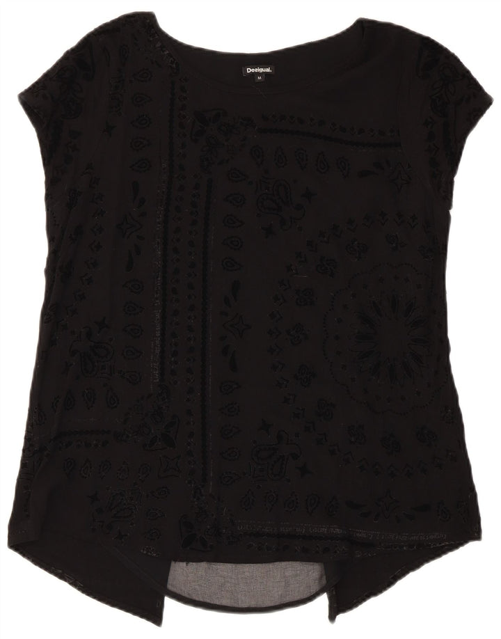 Damska bluzka Desigual Top UK 12 Medium Black Paisley
