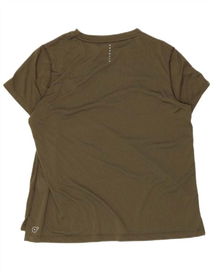 T-shirt damski PUMA Top UK 16, duży, khaki, poliester