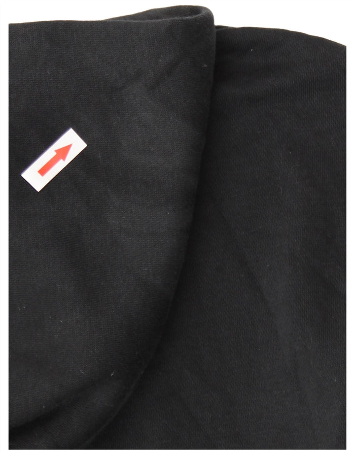 Damski sweter oversize z kapturem Zara UK 14, średni czarny, bawełniany