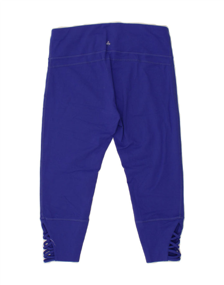 PRANA Womens Capri Leggings UK 12 Medium Blue Spandex Vintage Prana and Second-Hand Prana from Messina Hembry 