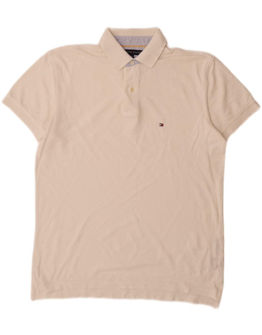 Męska koszulka polo Tommy Hilfiger, średnia biała bawełna