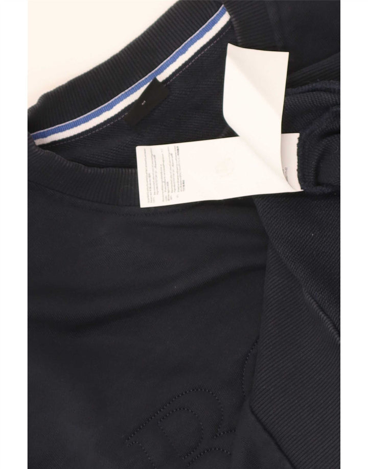 Męska bluza z grafiką Hugo Boss, średnia, granatowa bawełna
