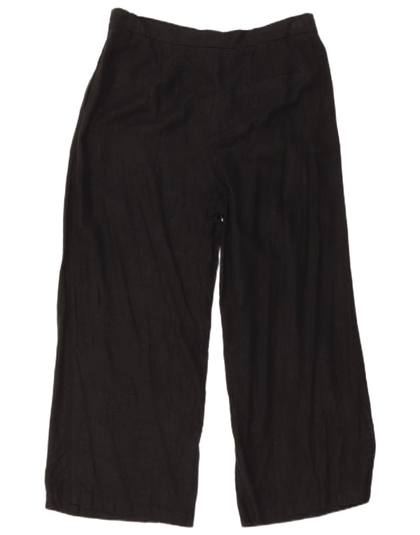 Marks & Spencer Damskie spodnie Chino z szeroką nogawką UK 14 Large W32 L27 Czarne