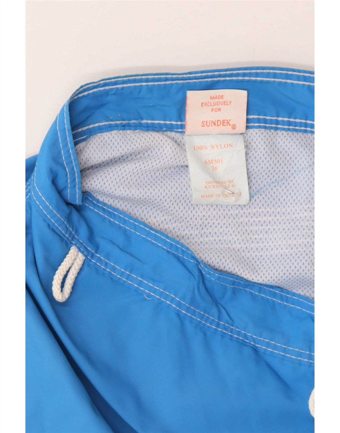 Męskie spodenki kąpielowe Sundek Regular, duży niebieski nylon z blokami kolorów
