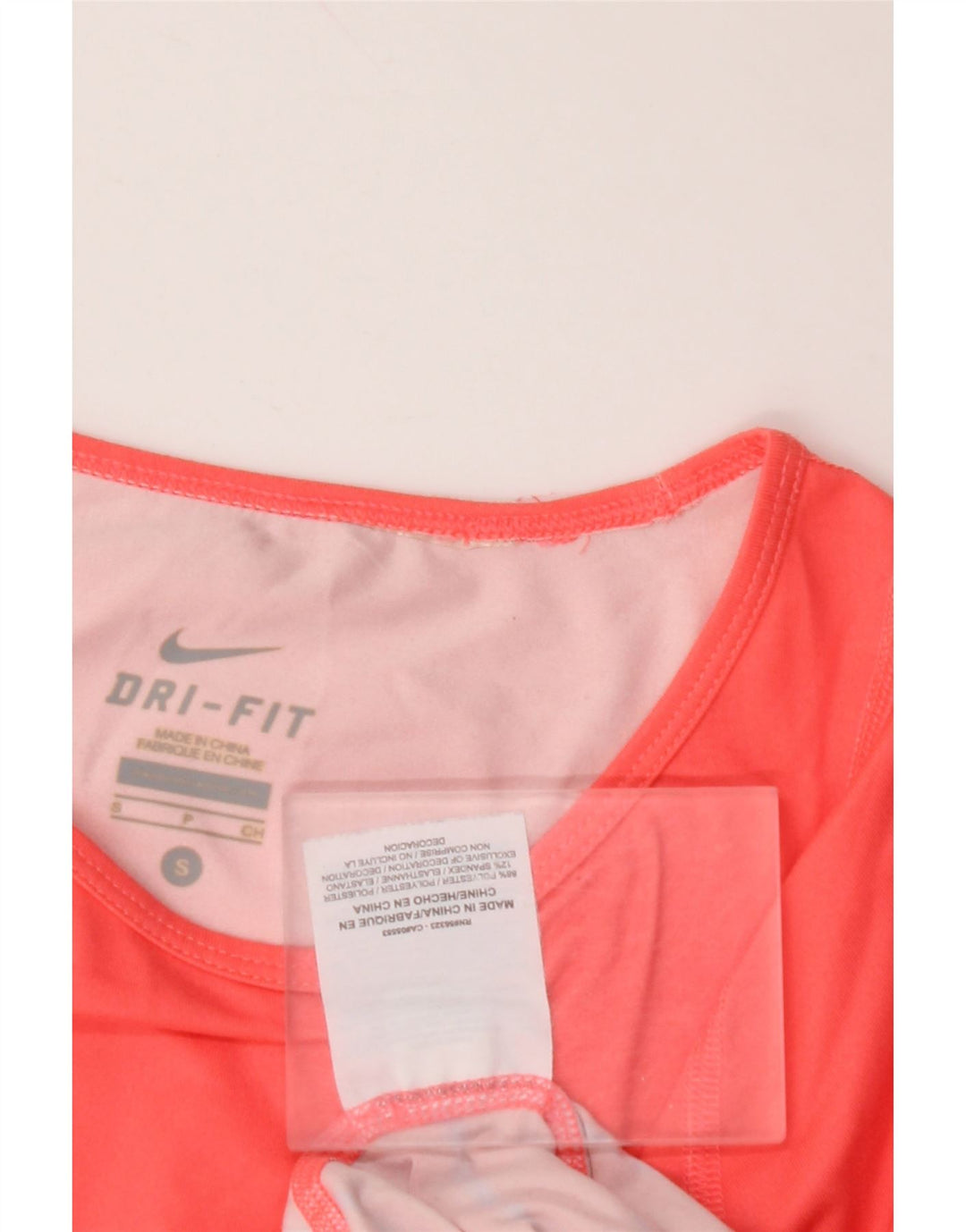Damski top NIKE Dri Fit z rękawem 3/4, UK 10, poliester w małe różowe paski