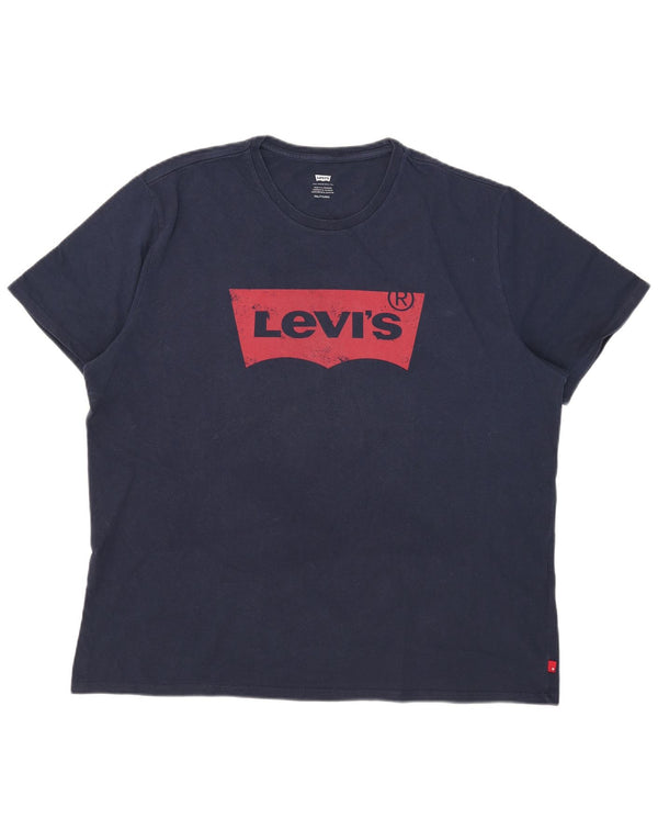 Męska koszulka z grafiką Levi's Top 2XL, granatowa, bawełniana