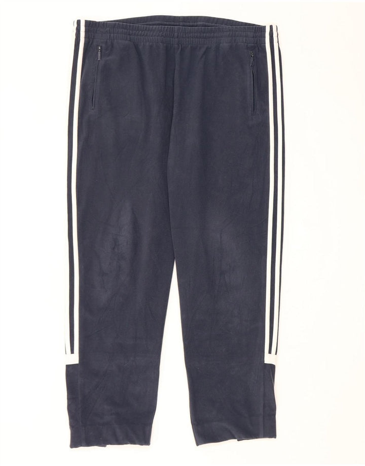 Męskie spodnie dresowe Adidas XL granatowe, poliestrowe