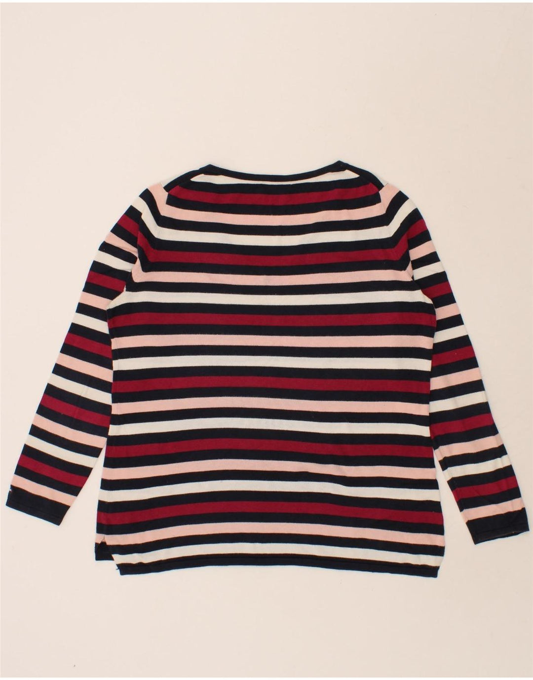 TOMMY HILFIGER Womens V-Neck Jumper Sweater UK 16 Large Multicoloured Vintage Tommy Hilfiger and Second-Hand Tommy Hilfiger from Messina Hembry 