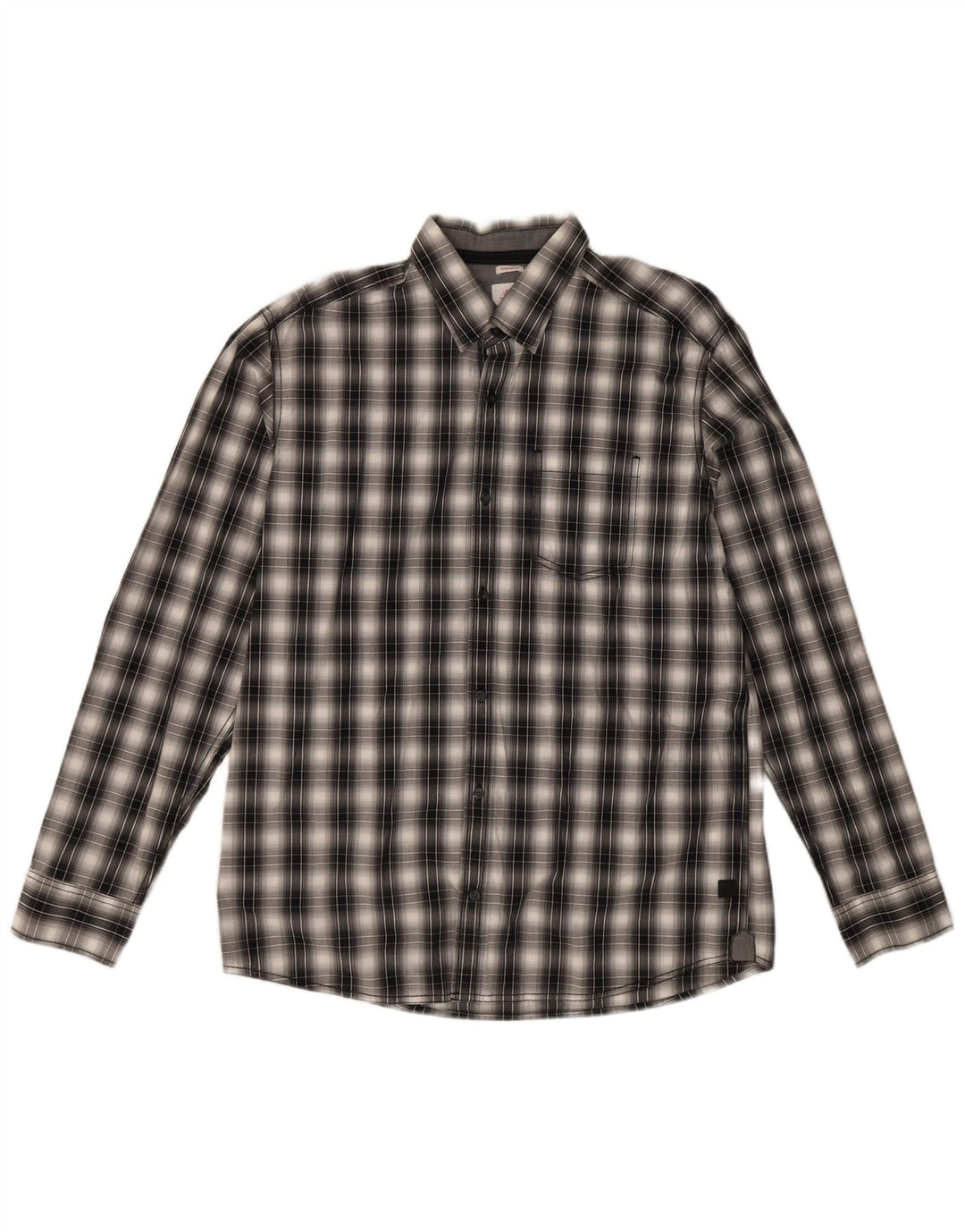 Koszula męska S.Oliver o regularnym kroju, duża, bawełniana w czarną kratkę