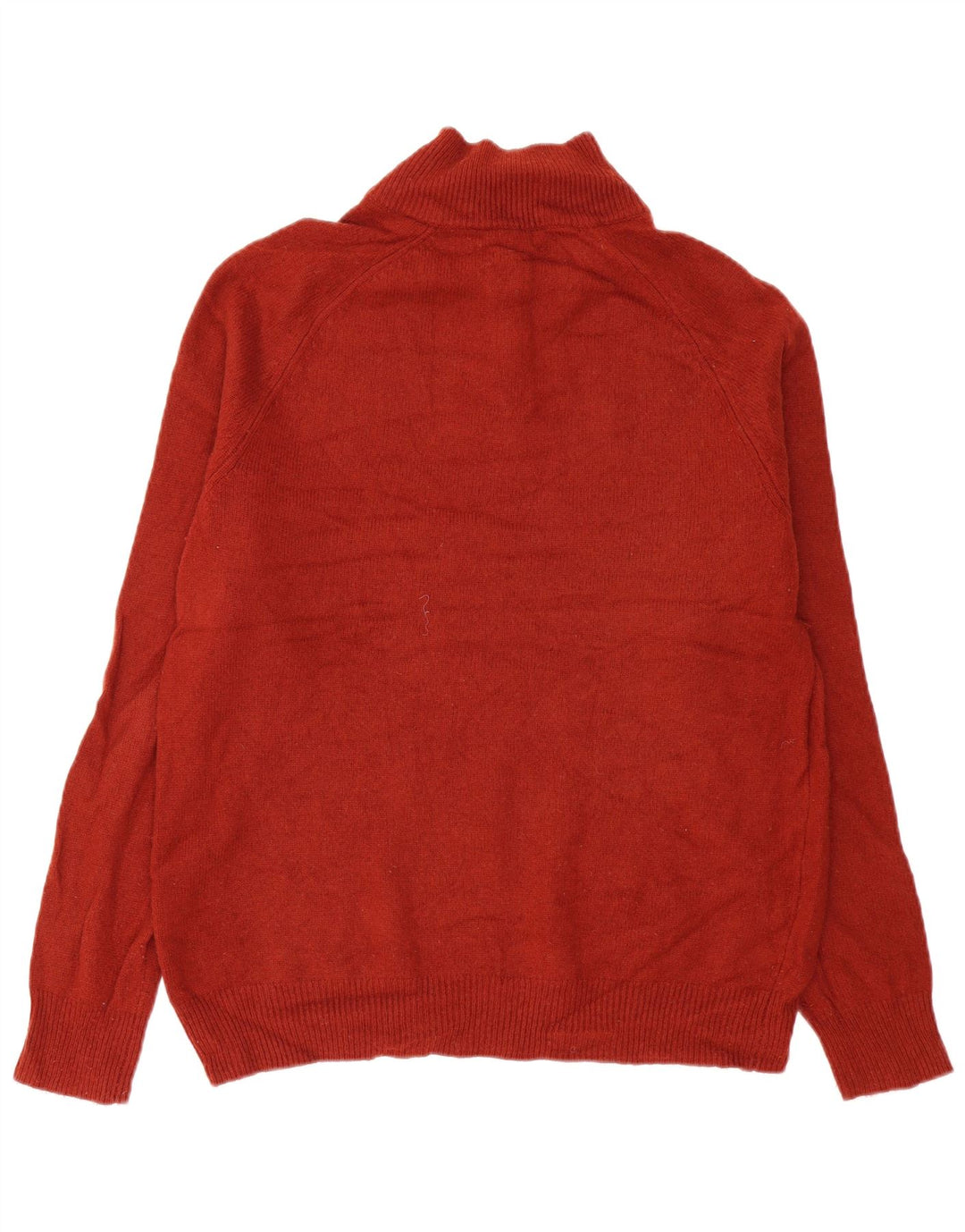 Męski sweter z zamkiem błyskawicznym John Lewis XL, czerwona owcza wełna