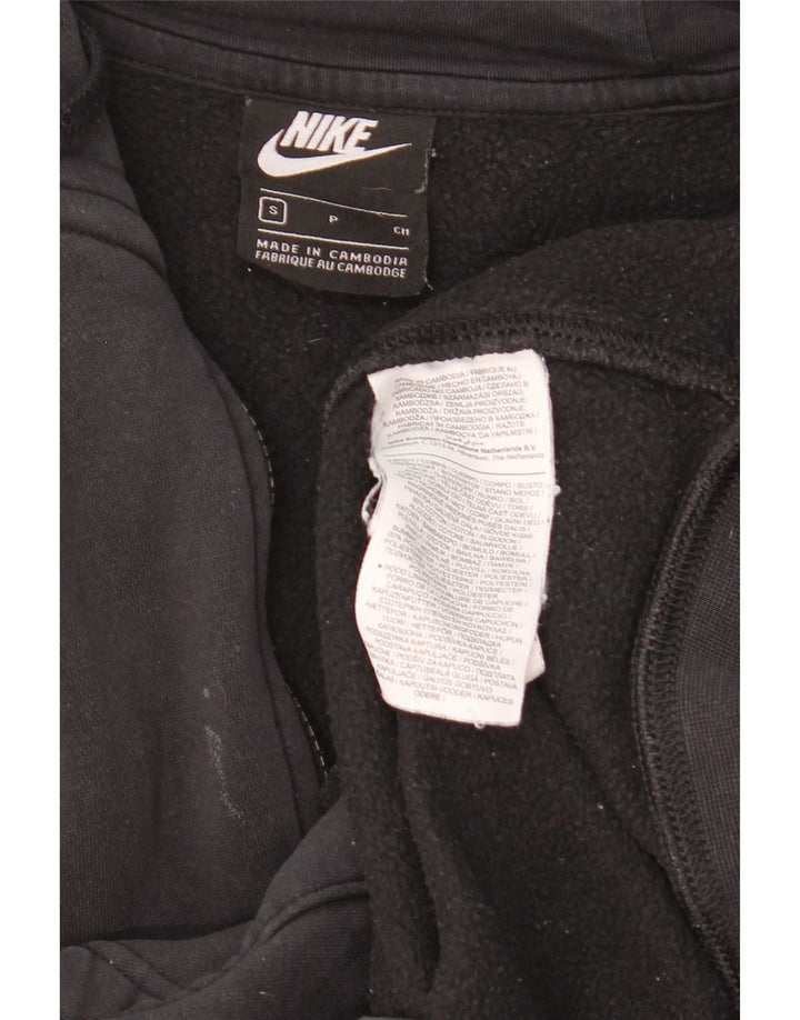 Męski sweter z kapturem i zamkiem błyskawicznym Nike, mały, czarny, bawełniany