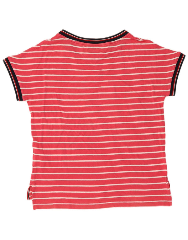 Damska koszulka z krótkim rękawem Tommy Hilfiger Top UK 10 w małe czerwone paski
