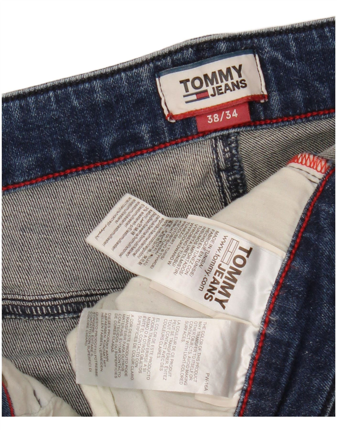 Męskie jeansy slim fit TOMMY HILFIGER W38 L34 Niebieskie, bawełniane