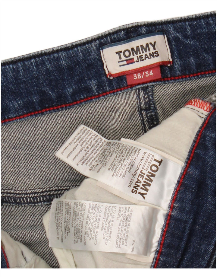 Męskie jeansy slim fit TOMMY HILFIGER W38 L34 Niebieskie, bawełniane