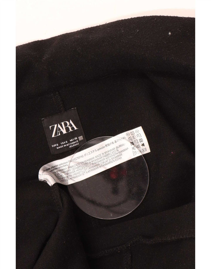 Płaszcz damski Zara Open UK 10, mały, czarny, poliestrowy