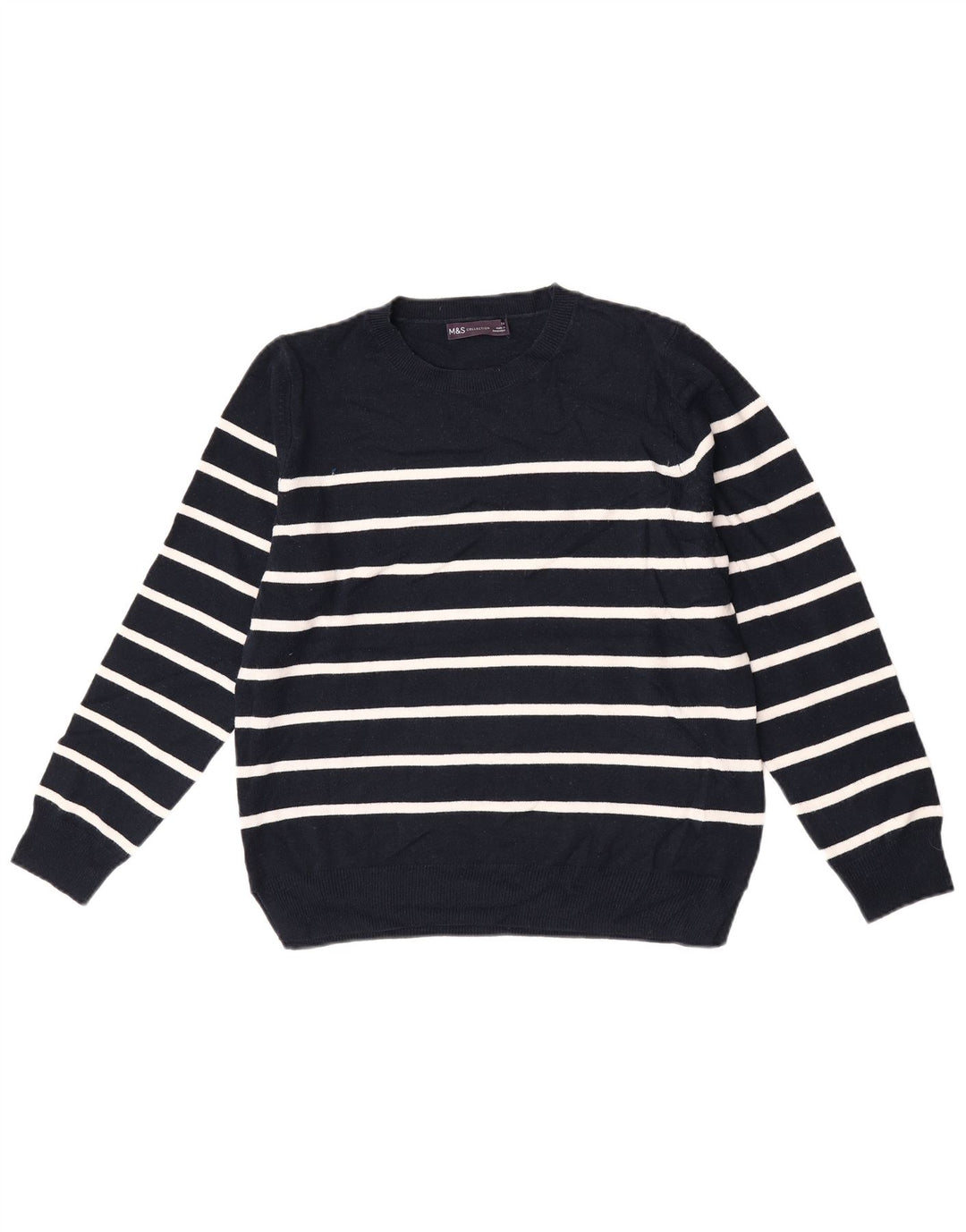 Sweter damski Marks & Spencer z okrągłym dekoltem, UK 14, średni granatowy
