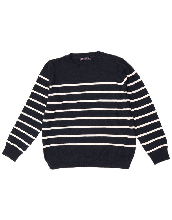 Sweter damski Marks & Spencer z okrągłym dekoltem, UK 14, średni granatowy
