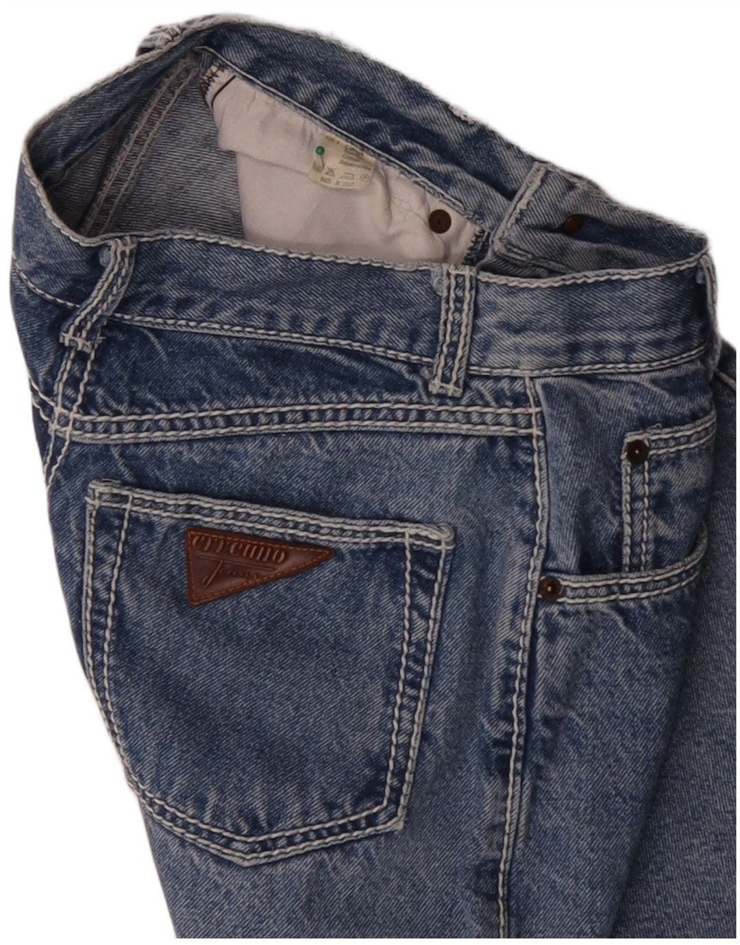 Damska spódnica dżinsowa VINTAGE W24 XS Niebieska bawełna