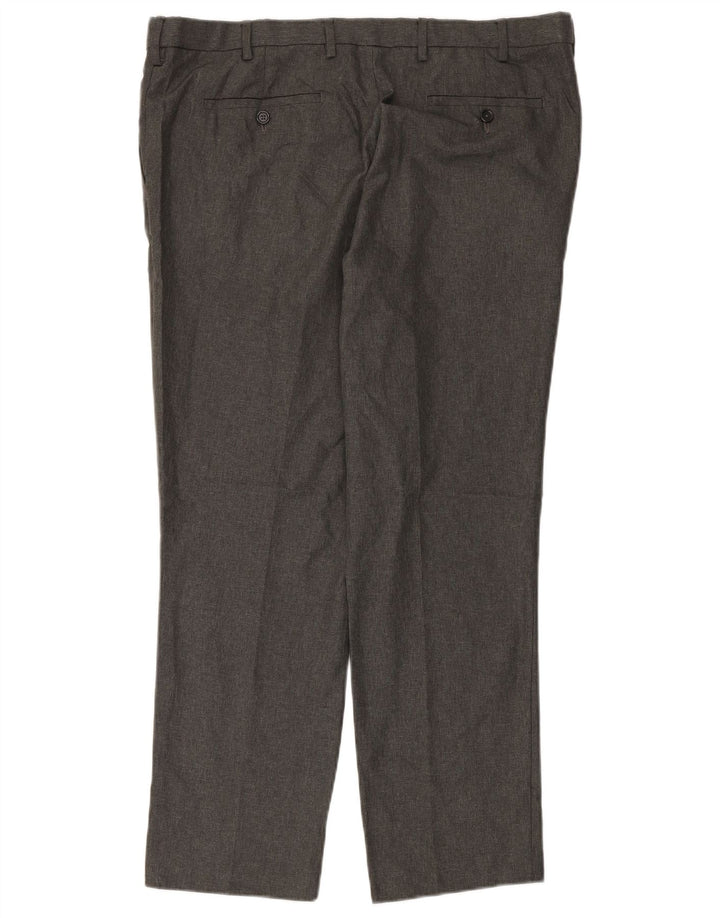 Męskie spodnie chino MARKS & SPENCER Slim Fit W40 L29 Szary poliester