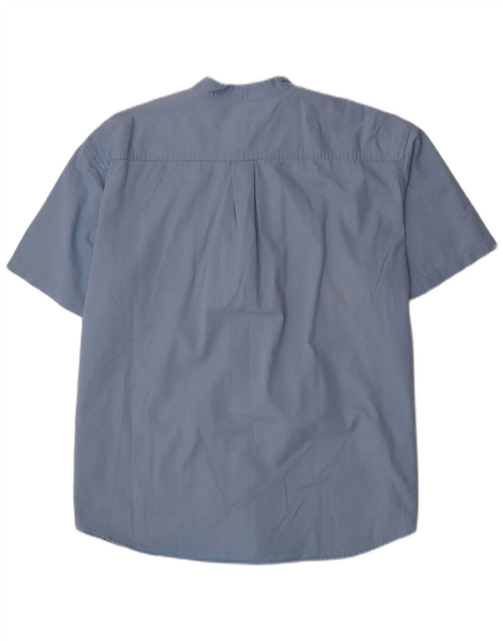 Męska koszula z krótkim rękawem DOCKERS Stain Defender 2XL, niebieska, bawełniana