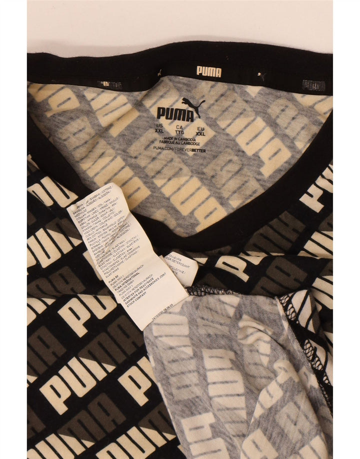 Męska koszulka z grafiką Puma Top 2XL, czarna bawełna