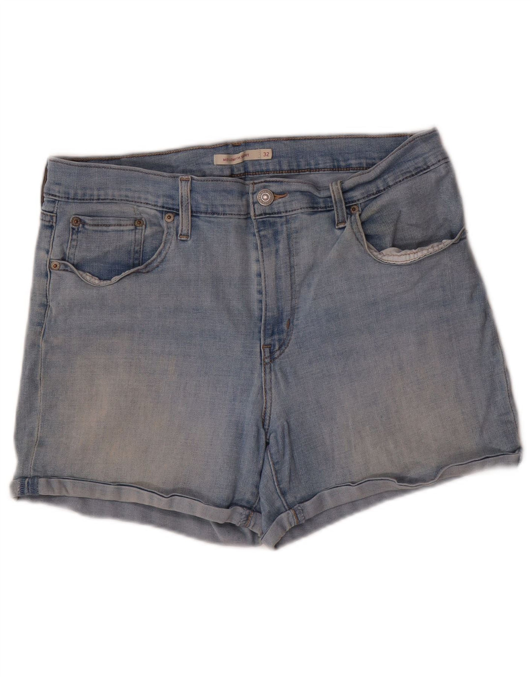 Damskie spodenki jeansowe LEVI'S W32, duże, niebieskie, bawełniane