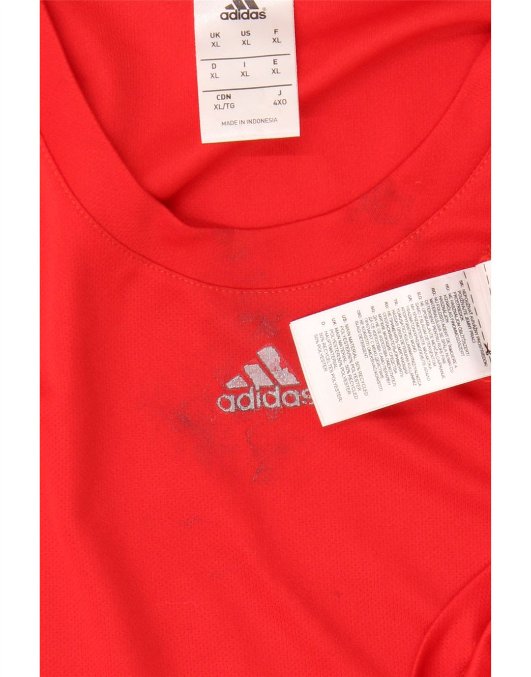 Męska koszulka ADIDAS Climalite Top XL, czerwona, poliester