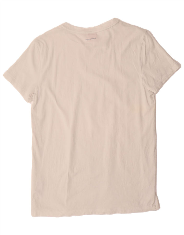 HUGO BOSS Mens T-Shirt Top Medium White Cotton Vintage Hugo Boss and Second-Hand Hugo Boss from Messina Hembry 