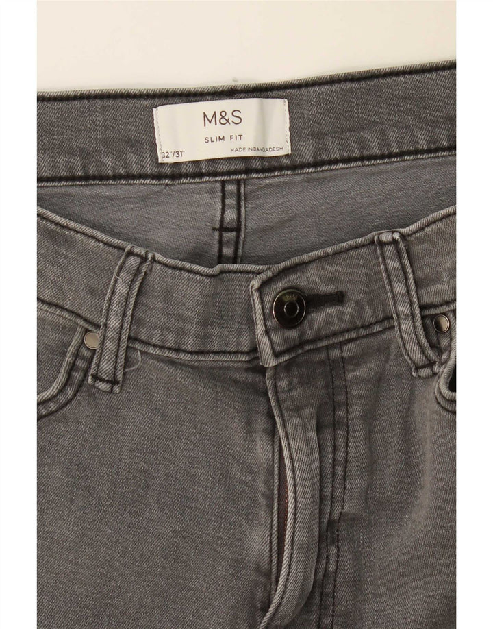 Marks & Spencer Męskie jeansy slim W32 L31 Szare