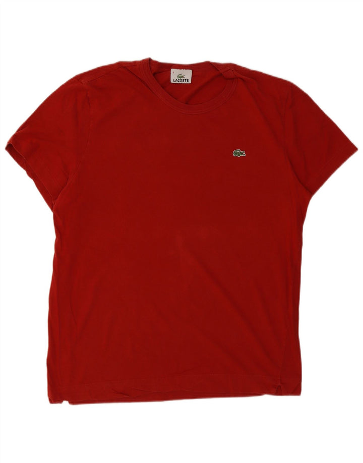 T-shirt męski Lacoste, rozmiar 4, średni czerwony, bawełniany