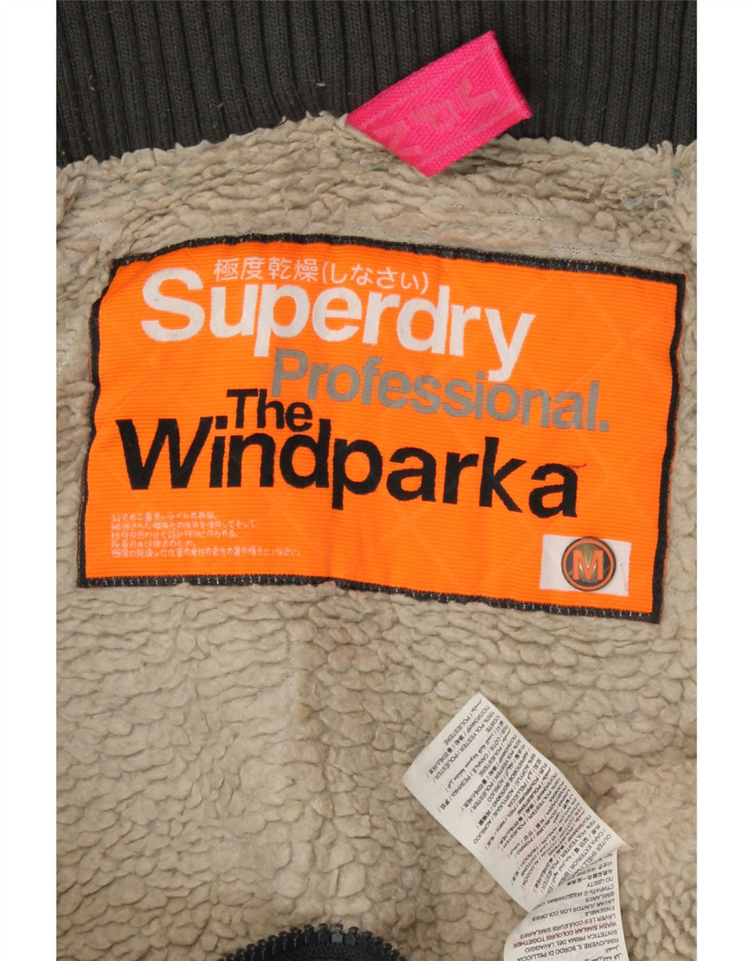 SUPERDRY Damska kurtka wiatrówka Graphic Parka UK 14 Medium Grey