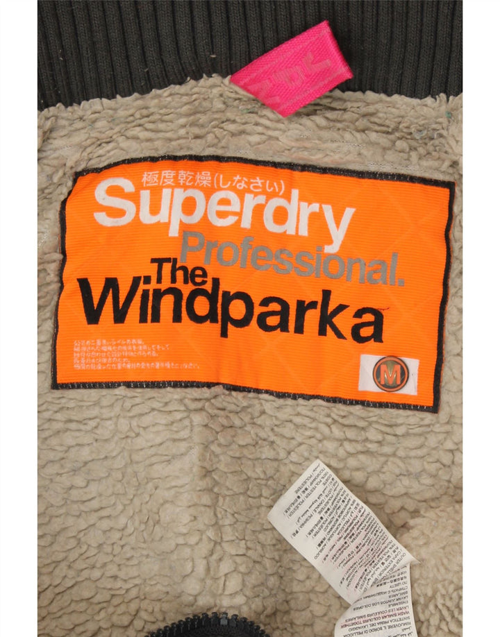 SUPERDRY Damska kurtka wiatrówka Graphic Parka UK 14 Medium Grey