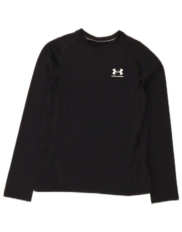 Chłopięcy top Under Armour Heat Gear z długim rękawem, 9-10 lat, średni czarny