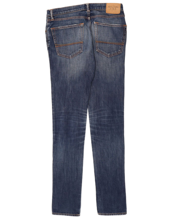 Męskie jeansy obcisłe ABERCROMBIE & FITCH W32 L34 Niebieskie, bawełniane