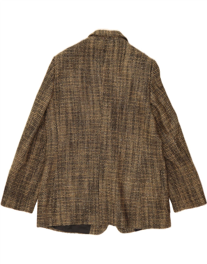 DINO VALIANO Womens 3 Button Blazer Jacket UK 14 Large Brown Flecked Wool Vintage Dino Valiano and Second-Hand Dino Valiano from Messina Hembry 