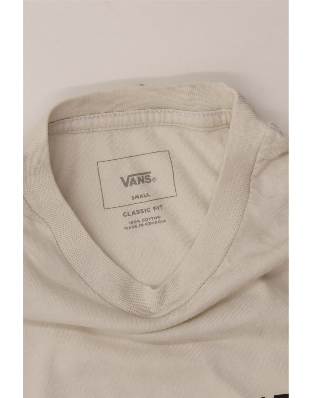 Męski T-shirt VANS o klasycznym kroju, mały, czarny, bawełniany w bloki kolorów