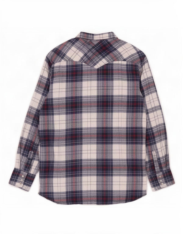Męska koszula flanelowa Wrangler 2XL w niebieską kratę, bawełniana