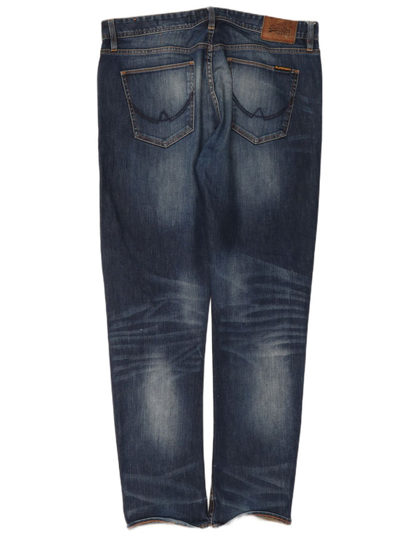 Męskie luźne dżinsy Superdry Copperfill W36 L34 Granatowa bawełna