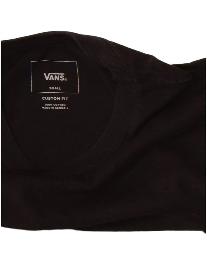 Męski T-shirt z grafiką Vans o dopasowanym kroju, mały, czarny, bawełniany